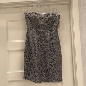 J crew gray A-line lace dress